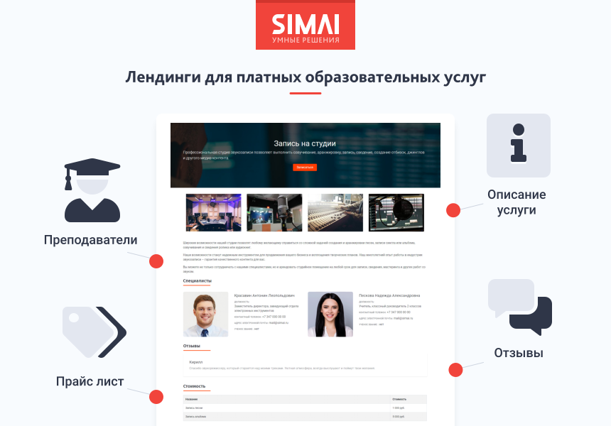 SIMAI-SF4: Сайт музыкальной школы - адаптивный с версией для слабовидящих от разработчика «Интернет-компания «Симай»»