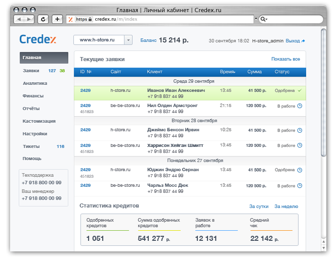 «Credex - платформа онлайн-кредитования» от разработчика «Credex»